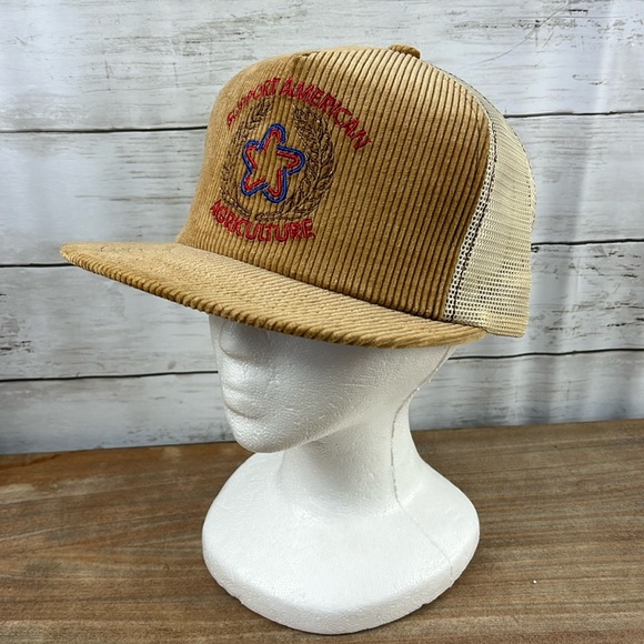 Swingster Other - Vintage swingster corduroy support American agriculture farmer SnapBack mesh hat